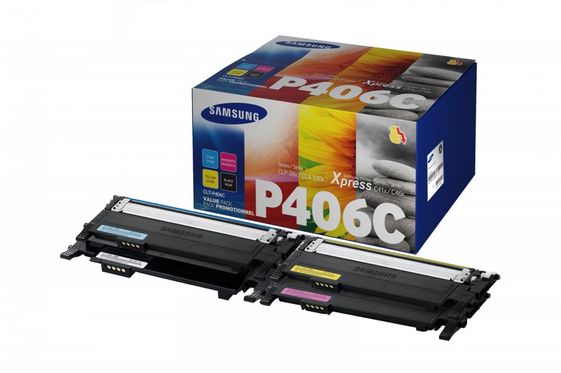 HP INC Samsung CLT-P406C 4-pk CYMK Toner - SU375A