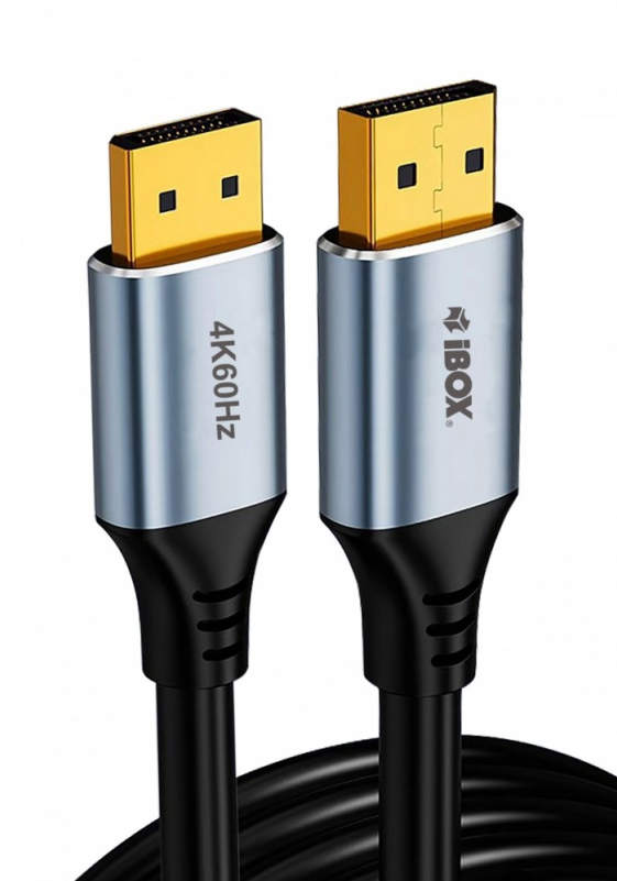 iBOX Kabel DisplayPort 4k60Hz złota wtyczka 2m - ITVDP012