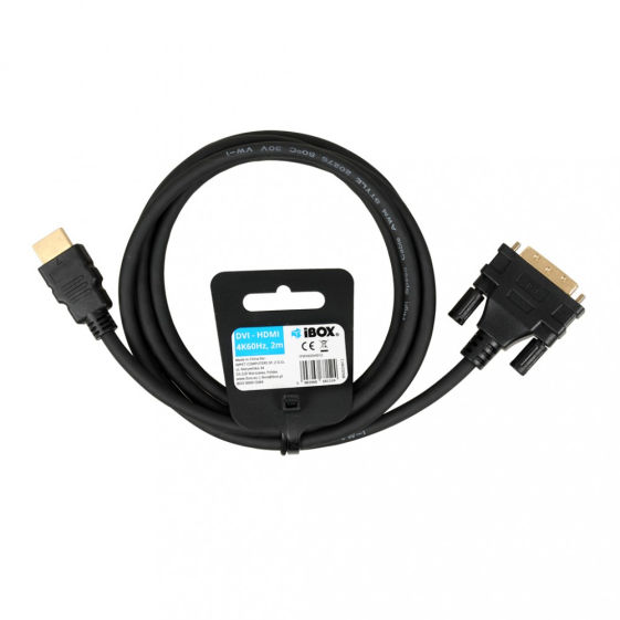 iBOX Kabel HDMI do DVI FullHD 1080p 2 m - ITVFHDDVI012