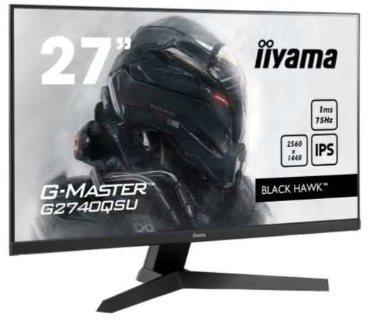 IIYAMA Monitor 27 cali G2740QSU-B1 IPS,QHD,75Hz,1ms,FreeSync,HDMI,DP,USB - G2740QSU-B1