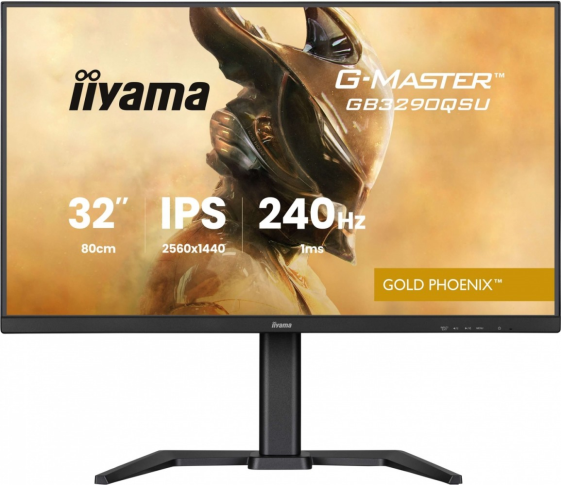 IIYAMA Monitor 32 cale GB3290QSU-B1 1ms,IPS,240Hz,2xHDMI,DP,400cd,1000:1,   USB HUBx4, 2x2W, HAS,  - GB3290QSU-B1