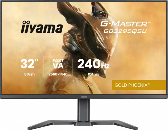 IIYAMA Monitor G-Master 31.5 cala GB3295QSU-B1 QHD,FastVA,240Hz,2xHDMI,DP,400cd,0,4ms, 2xUSB 3.2 , 2xUSB-C, HAS 150, FreeSync Premium - HDMI: 2560 x 1440 @48 - GB3295QSU-B1