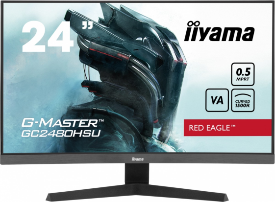 IIYAMA Monitor 24 cale GC2480HSU-B1,VA,180HZ,1500R,USBx2,0,5ms,300cd  - GC2480HSU-B1