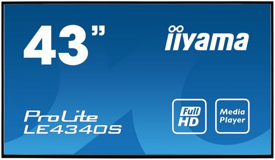 IIYAMA Monitor 43 LE4340S-B3 VA/FHD/HDMI/VGA/USB/RJ45/2X10W/16/7  - LE4340S-B3