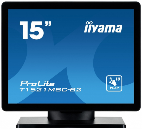 IIYAMA Monitor 15 cali T1521MSC-B2 POJEMN.10PKT.TN,7H,IP65(front),VGA,HDMI,2x2W,4:3,VESA - T1521MSC-B2