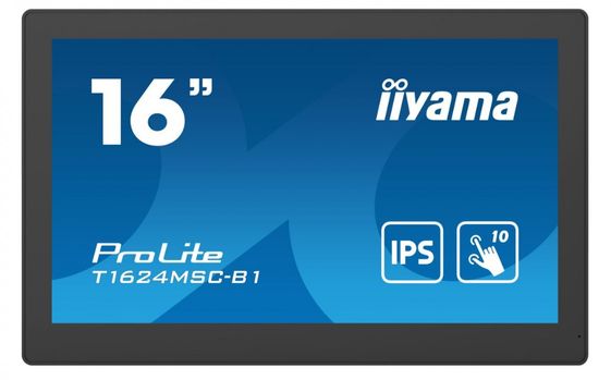 IIYAMA Monitor 15.6 cali T1624MSC-B1 IPS,poj.10pkt.450cd,24/7,media player,6H - T1624MSC-B1