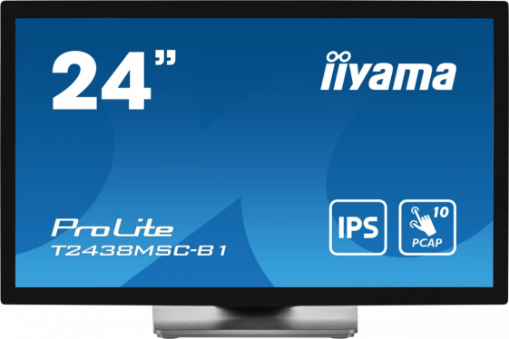 IIYAMA Monitor 24 cale T2438MSC-B1 IPS,FHD,DP,HDMI,2x2W,2xUSB,600(cd/m2),   10pkt.7H,IP1X(FRONT),PION/POZIOM  - T2438MSC-B1