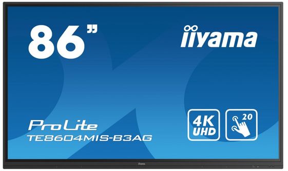 IIYAMA Monitor wielkoformatowy 85.6 cala TE8604MIS-B3AG INFRARED,4K,IPS,24/7,WiFi,7H,OPS SLOT  - TE8604MIS-B3AG