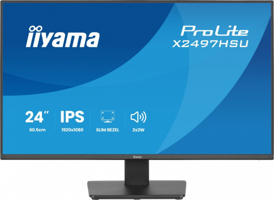 IIYAMA Monitor  ProLite 23.8 cala X2497HSU-B1 IPS,FHD,HDMI,DP,120Hz,350CD,2xUSBv3.2,   2xUSB-C, GW 5lat - X2497HSU-B1
