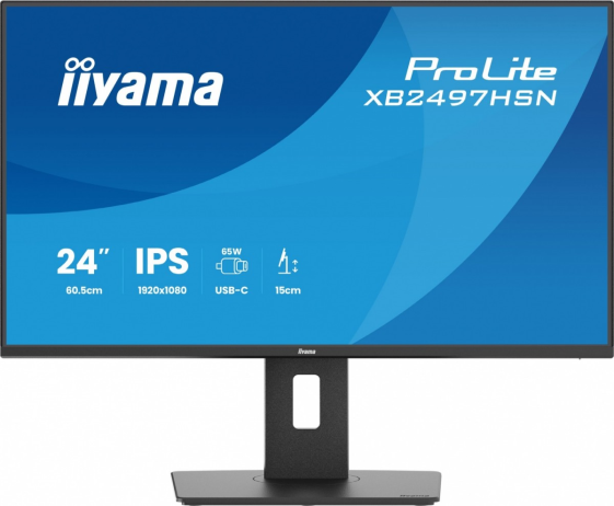 IIYAMA Monitor 24 cale XB2497HSN-B1 IPS, USB-C Dock,HDMI, DP, RJ45  - XB2497HSN-B1