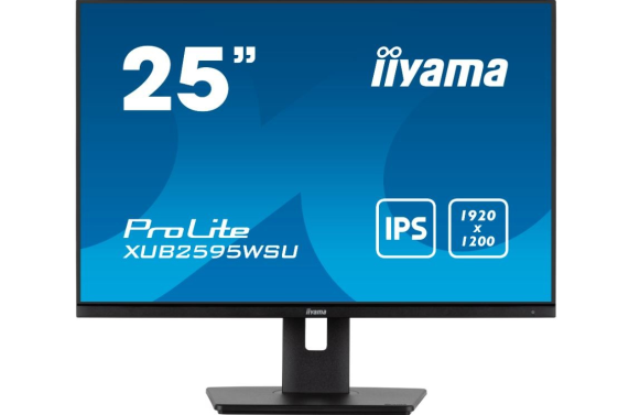 IIYAMA Monitor 25 cali XUB2595WSU-B5 IPS.PIVOT.16:10.USB.DP.HDMI.VGA.2x2W.  300(cd/m2).HAS(150mm)  - XUB2595WSU-B5