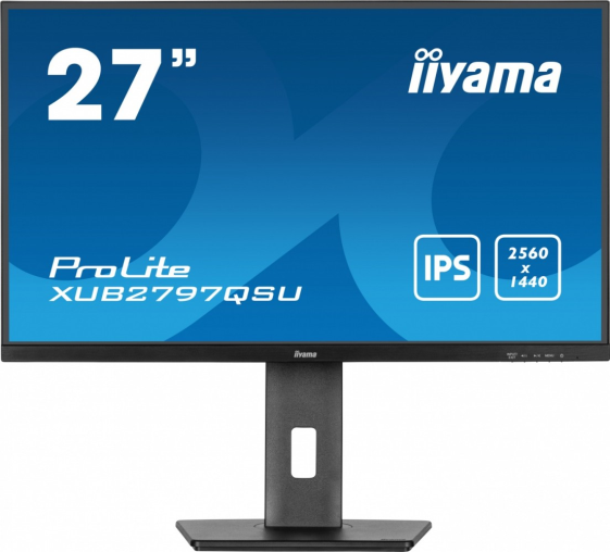 IIYAMA Monitor 27 cali XUB2797QSN-B2 IPS,QHD,USB-c Dock,HDMI  - XUB2797QSN-B2