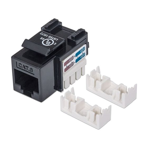 INTELLINET Moduł Keystone Cat6 UTP RJ45 zaciskany czarny - 210720
