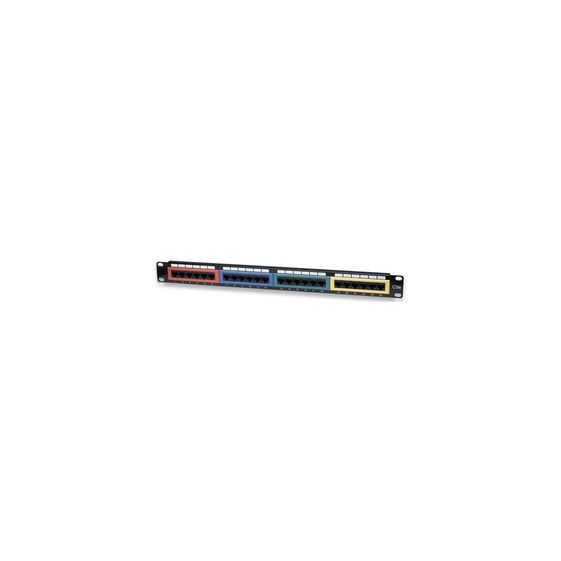 INTELLINET Patch panel UTP Cat5e 24-porty RJ45 19cali 1U z kolorowymi modułami - 513678