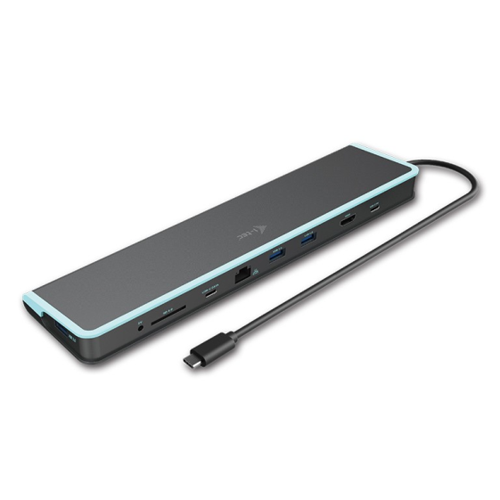 I-TEC Stacja dokująca USB-C Metal Ergonomic 4K 3x Display Docking Station PD 100W  - C31FLAT2PDPRO