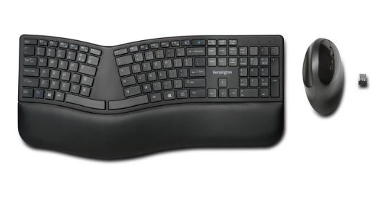 KENSINGTON Zestaw bezprzewodowy klawiatura + mysz Pro Fit Ergo US International  - K75406WW
