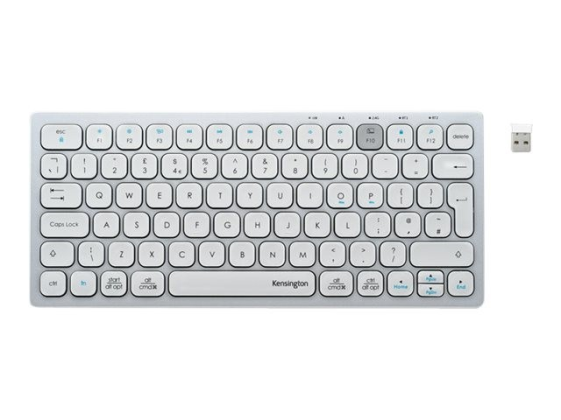 KENSINGTON Klawiatura bezprzewodowa kompaktowa Multi device Dual Biała UK - K75504UK