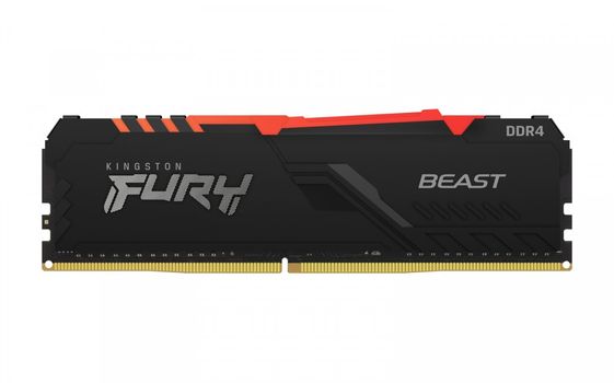 KINGSTON Pamięć DDR4 FURY Beast RGB 16GB(1*16GB)/3200 CL16 - KF432C16BB1A/16