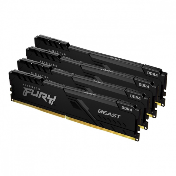 KINGSTON Pamięć DDR4 Fury Beast 64GB(4*16GB)/3200 CL16  - KF432C16BB1K4/64