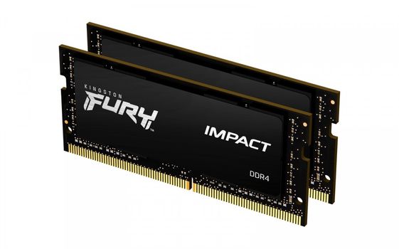 KINGSTON Pamięć DDR4 FURY Impact SODIMM 32GB(2*16GB)/3200 CL20 1Gx8 - KF432S20IB1K2/32