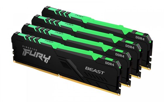 KINGSTON Pamięć DDR4 Fury Beast RGB 32GB (4*8GB)/3600 CL17 - KF436C17BBAK4/32