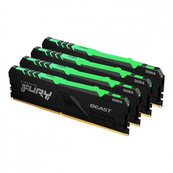 KINGSTON Pamięć DDR4 Fury Beast RGB 64GB (4*16GB)/3600 CL18 - KF436C18BBAK4/64