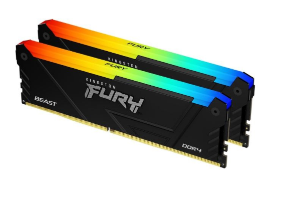 KINGSTON Pamięć DDR4 Fury Beast    RGB  16GB(2* 8GB)/3733  CL19 - KF437C19BB2AK2/16
