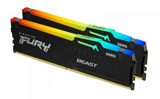 KINGSTON Pamięć DDR5 Fury Beast RGB 16GB(2*8GB)/4800 CL38 - KF548C38BBAK2-16