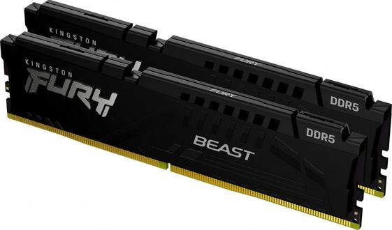 KINGSTON Pamięć DDR5 Fury Beast Black  16GB(2* 8GB)/5200  CL40  - KF552C40BBK2-16