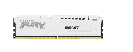 KINGSTON Pamięć DDR5 Fury Beast 16GB(1*16GB)/5600  CL40 Biała - KF556C40BW-16