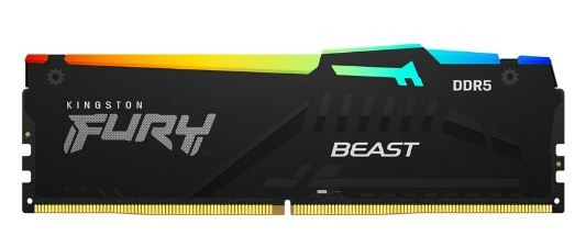 KINGSTON Pamięć DDR5 Fury Beast RGB 16GB(1*16GB)/6400 CL32 EXPO czarna - KF564C32BBEA-16