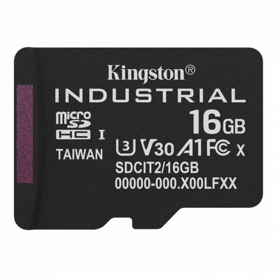 KINGSTON Karta microSD 16GB CL10 UHS-I Industrial bez adaptera  - SDCIT2/16GBSP