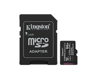 KINGSTON Karta pamięci microSD  64GB Canvas Select+ G3 100MB/s Adapter  - SDCS3/64GB
