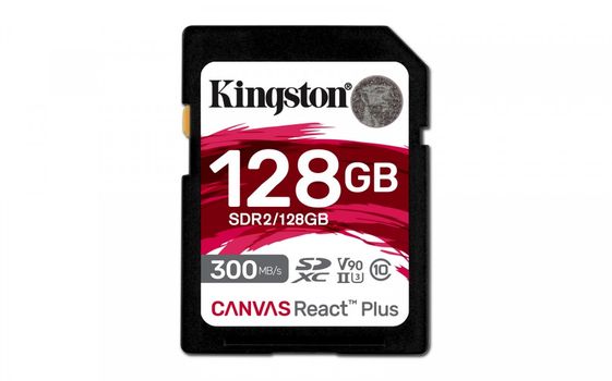 KINGSTON Karta pamięci SD 128GB Canvas React Plus 300/260 UHS-II U3 - SDR2/128GB