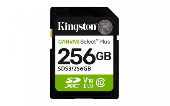 KINGSTON Karta pamięci SD 256GB Canvas Select Plus Gen3 150MB/s - SDS3/256GB