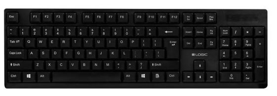LOGIC CONCEPT Klawiatura przewodowa LK-15 czarna - K-LC-LK15-100