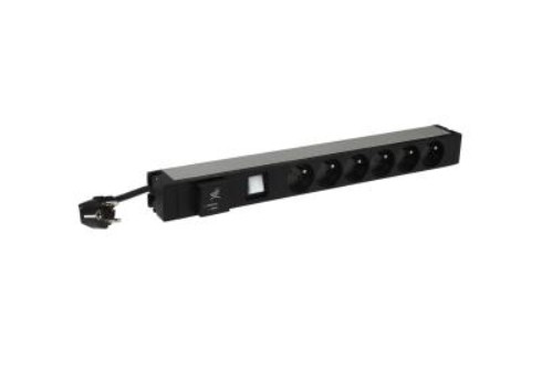 LEGRAND Blok zasilający 19 6x2P+ z ogranicznikiem przepięć - 646835