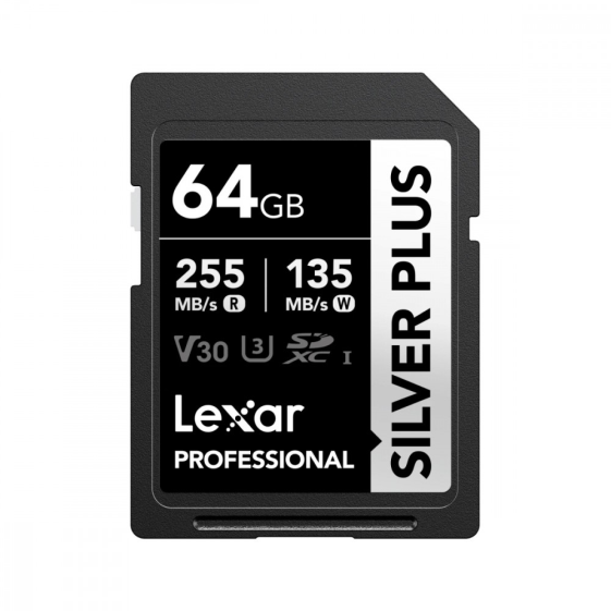 LEXAR Karta pamięci PROFESSIONAL SILVER PLUS 64GB SDXC UHS-I 205MB/s - LSDSIPL064G-BNNNG
