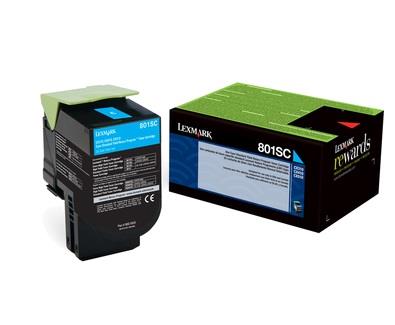 LEXMARK Toner 802SC 2k cyan CX310/410/510 80C2SC0 - 80C2SC0