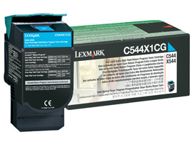 LEXMARK Toner Optra C54x/X54x Cyan 4k C544X1CG - C544X1CG