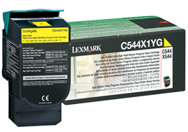 LEXMARK Toner Optra C54x/X54x Yellow 4k C544X1YG - C544X1YG