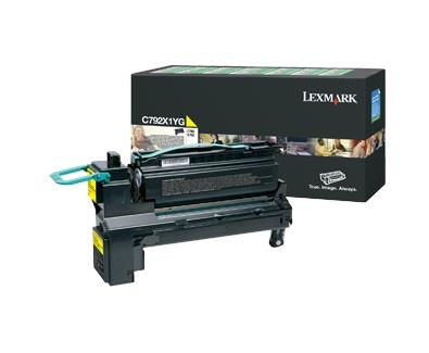 LEXMARK Toner Optra C792 żółty 20k C792X1YG  - C792X1YG