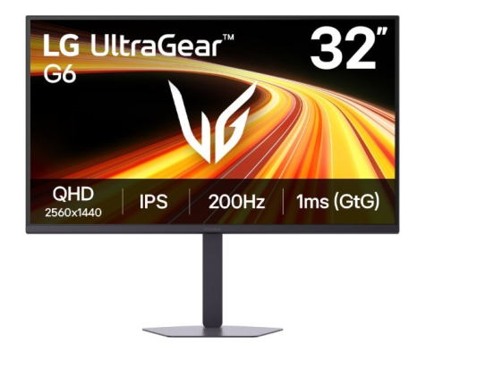 LG Monitor 32 cale  UltraGear G6 QHD 200 Hz 32G620B-B - 32G620B-B