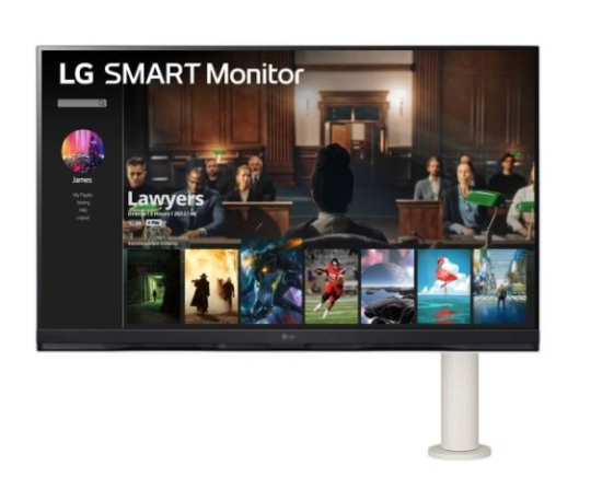 LG Monitor 32SQ780S-W 32 cale Smart 4K UHD webOS Ergo  - 32SQ780S-W