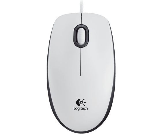 LOGITECH M100 Myszka biało-czarna 910-005004 - 910-005004