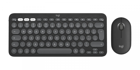 LOGITECH Zestaw klawiatura i mysz Pebble Combo for Mac Tonal Graphite  920-012244 Grafitowy - 920-012244