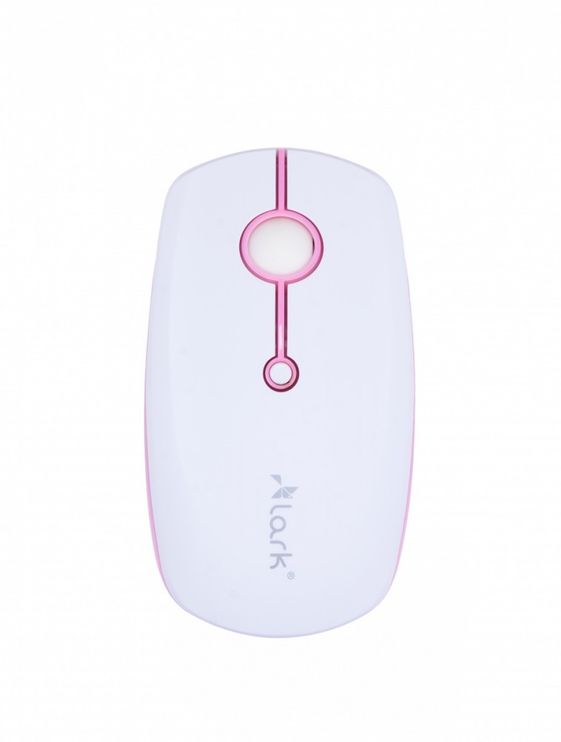 LARK Mysz komputerowa bezprzewodowa MS 400 biało-różowa - LARKMOUSE400WLWP
