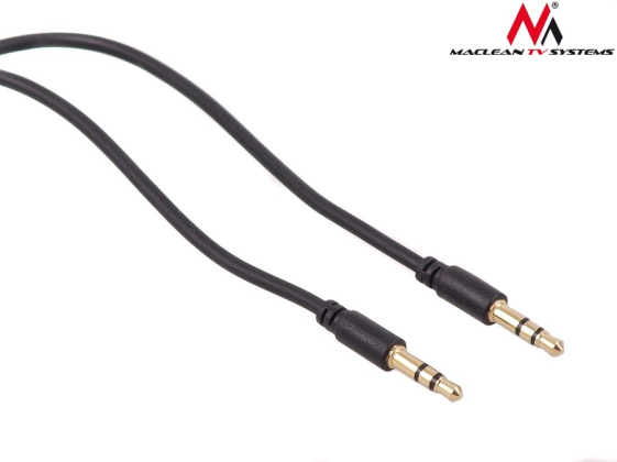 MACLEAN Przewód jack 3.5mm wtyk-wtyk 1.5m MCTV-815 Czarny - MCTV-815