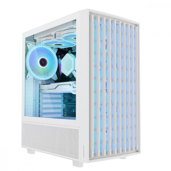 MODECOM Obudowa Breeze ARGB FLOW Midi biała - AT-BREEZE-MG-ARGB-20-000000-0002