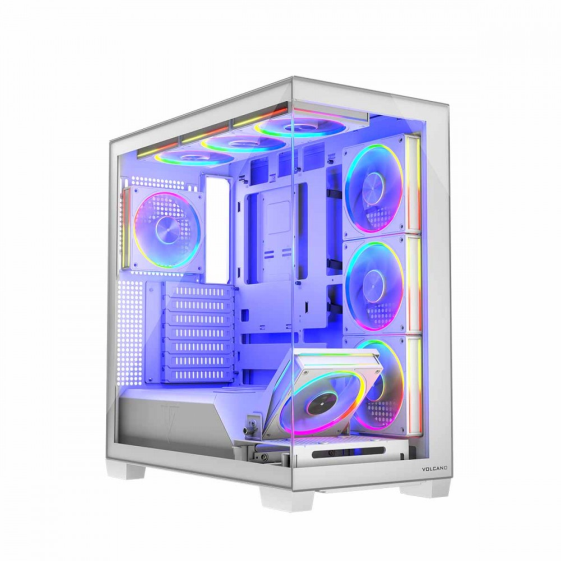 MODECOM Obudowa PC STELLAR 8F ARGB 20 Biała - AT-STELLAR-8F-ARGB-20
